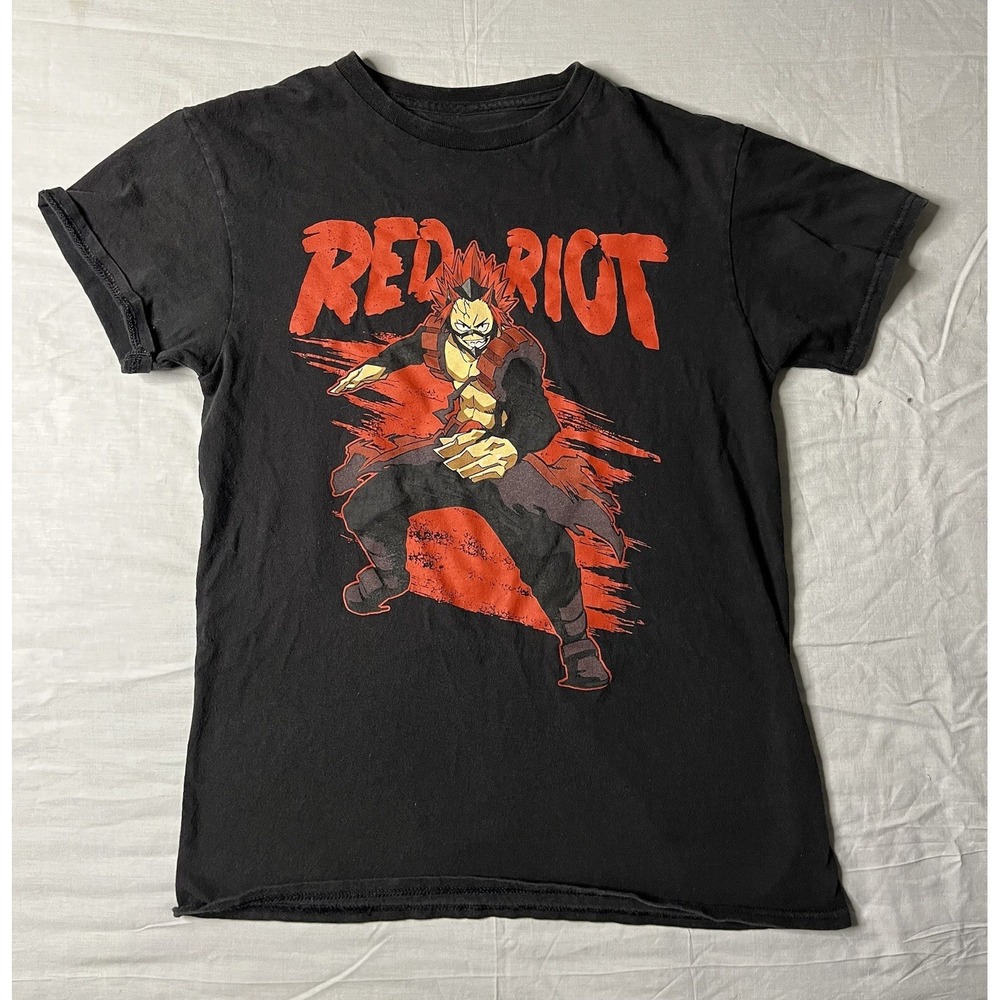 My Hero Academia T Shirt Unisex SZ Small Funimation Red Riot Shirt Sleeve Black